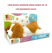 PELUCHES CANE BIANCO-MARRONE NINNA NANNA L40CM WBOX  DECAR