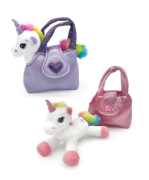 PELUCHES UNICORNI 20CM 2ASS IN BORSETTA DECAR