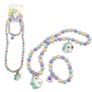 NICE  COLLANA BRACCIALE E ANELLO LILYCORN 3 PZ.