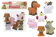 BUSTA GOMMOLOSI ANIMALI FATTORIA 6PZ  GLOBO
