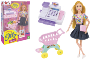 FASHION DOLL C/CARRELLO SPESA E REGISTRATORE DI CASSA  GLOBO