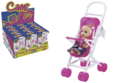 MINIDOLL CON PASSEGGINO E ACCESSORIO 12PZ D/BOX  GLOBO