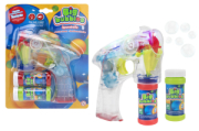 PISTOLA SPARA BOLLE B/O C/LUCI/SUONI /2 BOTT. 45ML  GLOBO