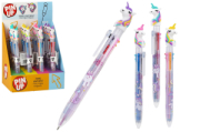 PENNA UNICORNO MULTICOLORE 4 COL. 12PZ IN D/BOX  GLOBO