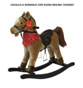 9  CAVALLO A DONDOLO LEGNO C/SUONI  CM. 74X30X67  MANDELLI