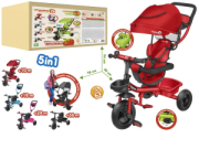 9  TRICICLO METALLO VITAMINO EVO2.0 C/PED/PARAS ROSSO  GLOBO
