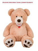 PELUCHES ORSO BEIGE 150CM C/ZAMPE RICAMATE  DECAR