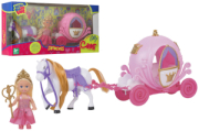 CARROZZA MINI PRINCIPESSA C/CAVALLO/ACCESS  GLOBO
