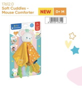 PELUCHES COMFORTER SOFT CUDDLES MOUSE  CLEMENTONI